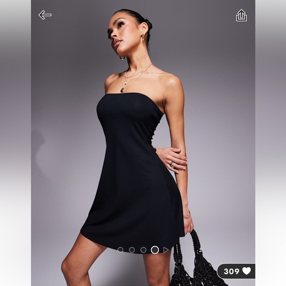 ASOS DESIGN BANDEAU MINI DRESS